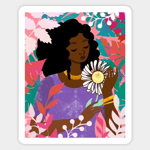 Daisy in April Sticker by tabithabianca